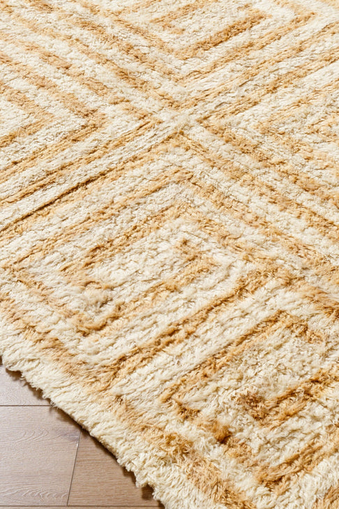 District Loom Modern hand knotted Moroccan Beni Ourain rug 005