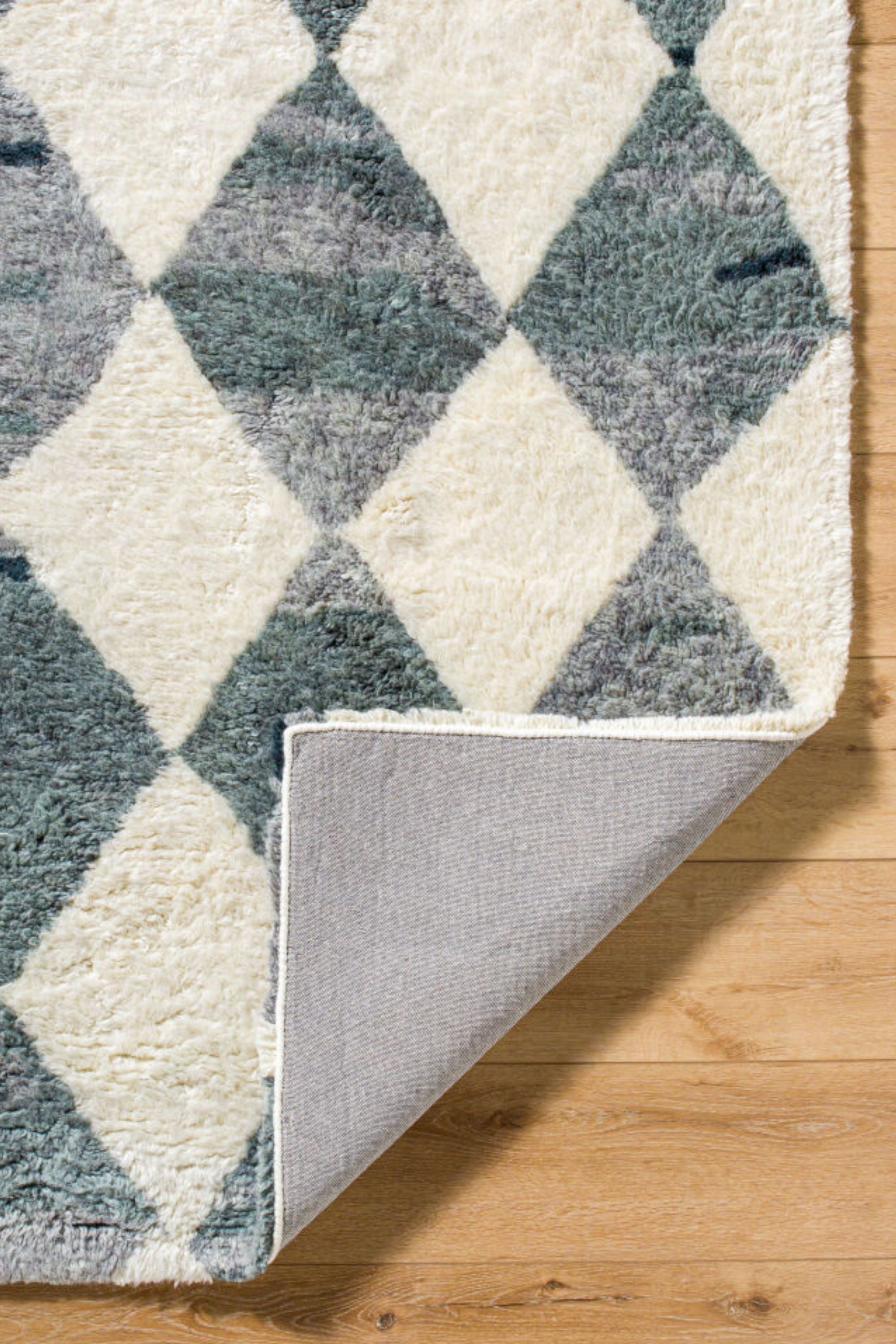 District Loom Modern hand knotted Moroccan Beni Ourain rug 012