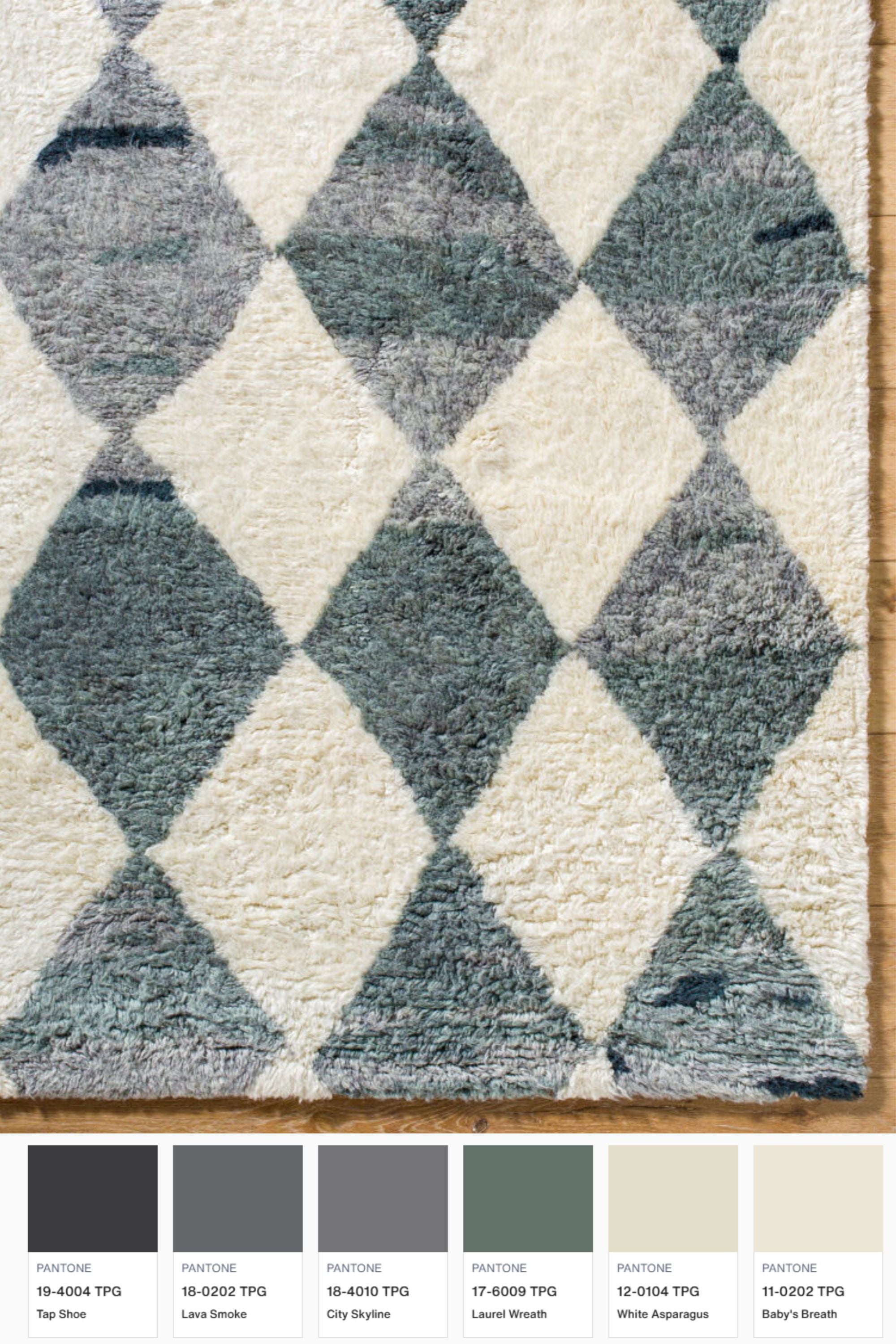 District Loom Modern hand knotted Moroccan Beni Ourain rug 012