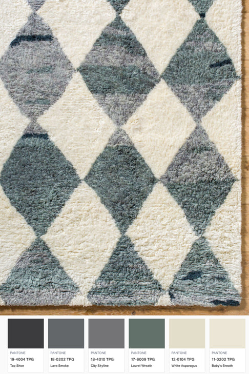 District Loom Modern hand knotted Moroccan Beni Ourain rug 012