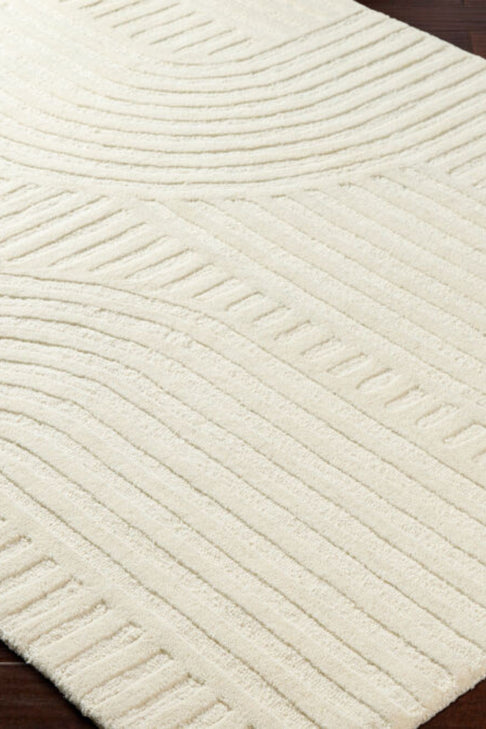 District Loom Modern hand knotted Rug Brook Ivory