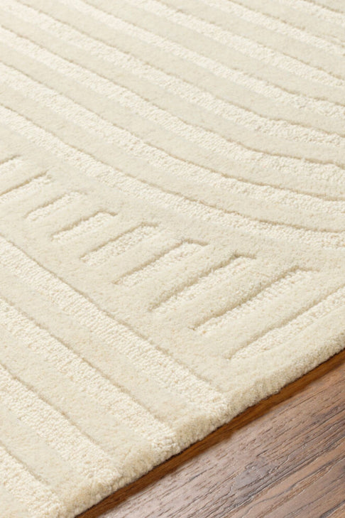 District Loom Modern hand knotted Rug Brook Ivory