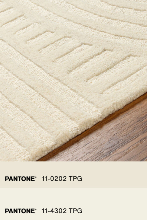 District Loom Modern hand knotted Rug Brook Ivory