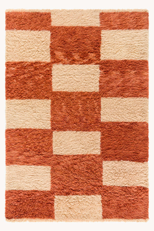 District Loom Modern hand knotted Moroccan Beni Ourain rug 006