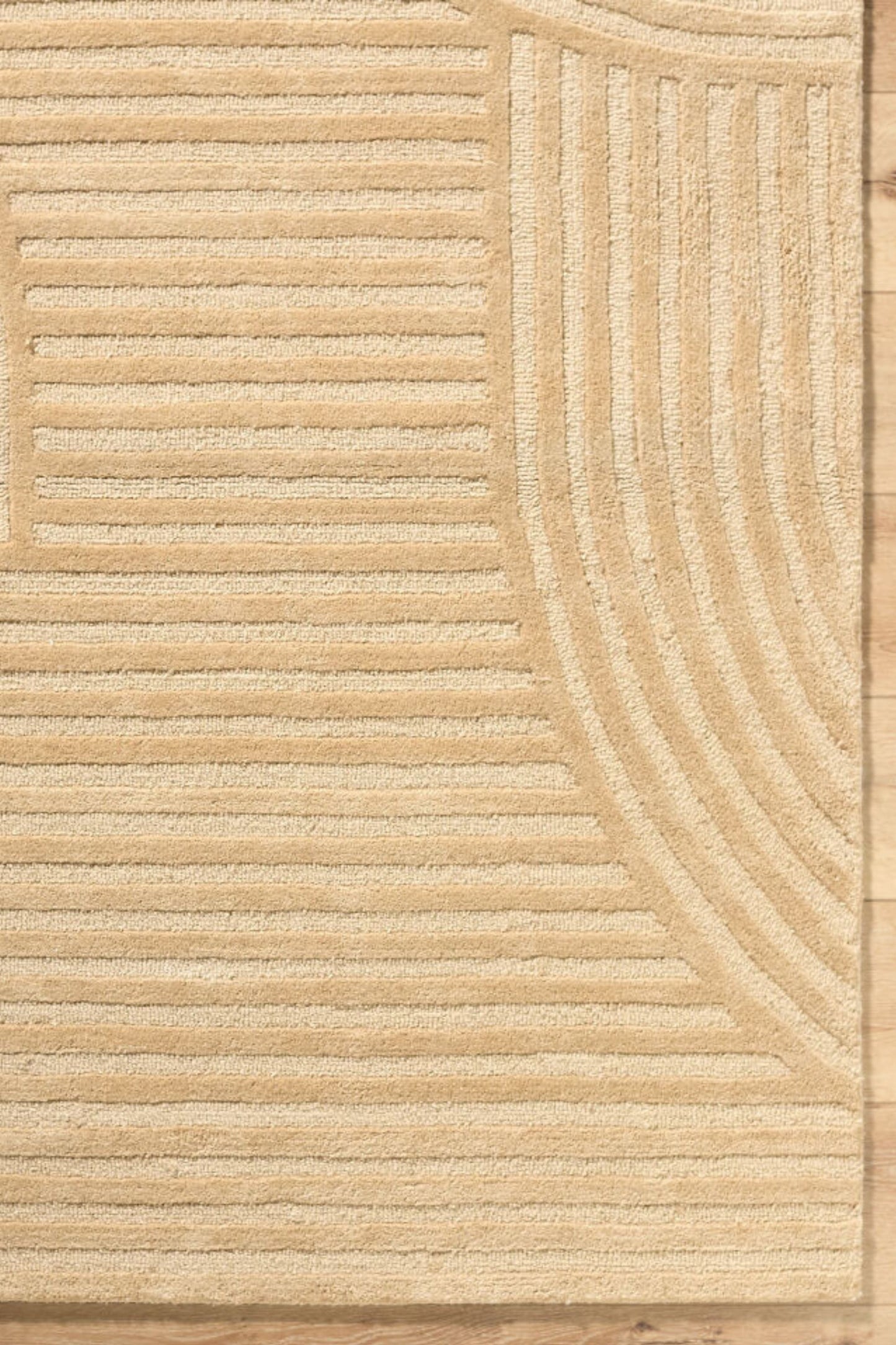 District Loom Modern hand knotted Rug Brook Camel