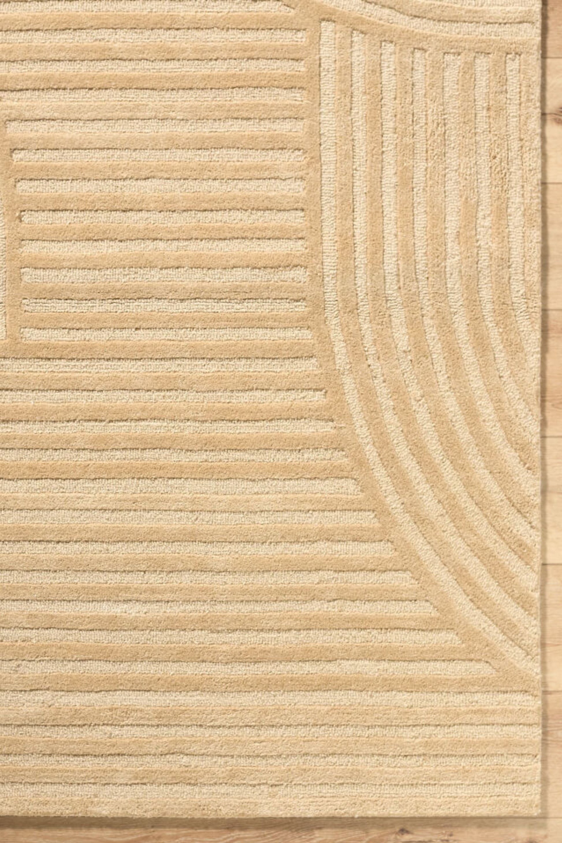 District Loom Modern hand knotted Rug Brook Camel