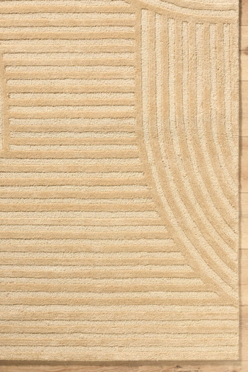 District Loom Modern hand knotted Rug Brook Camel