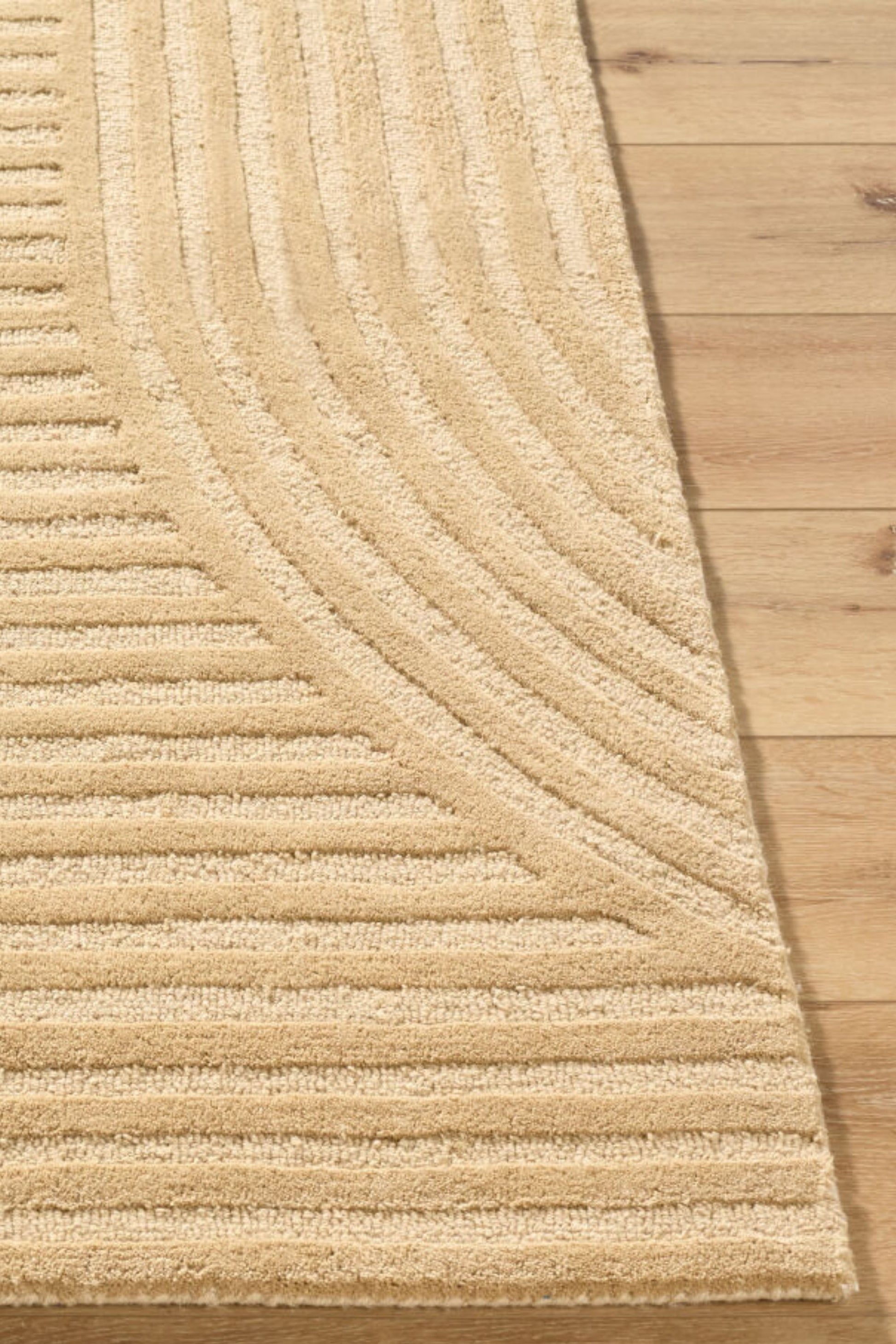 District Loom Modern hand knotted Rug Brook Camel