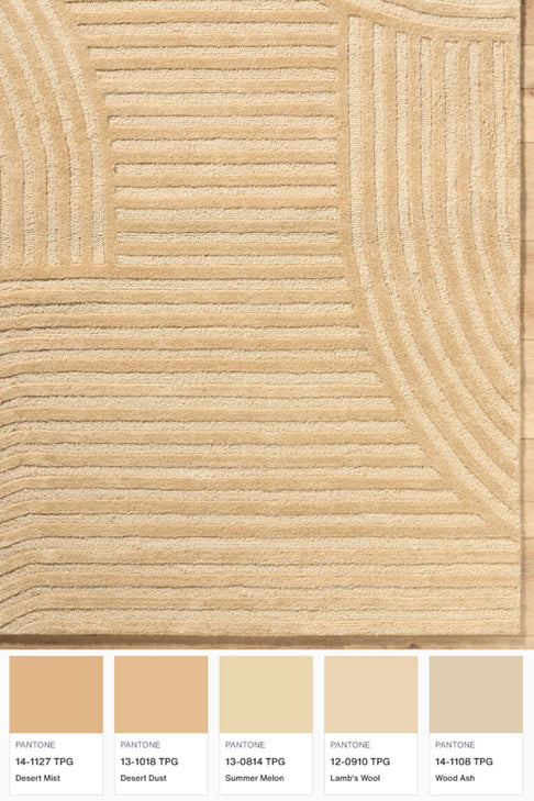 District Loom Modern hand knotted Rug Brook Camel