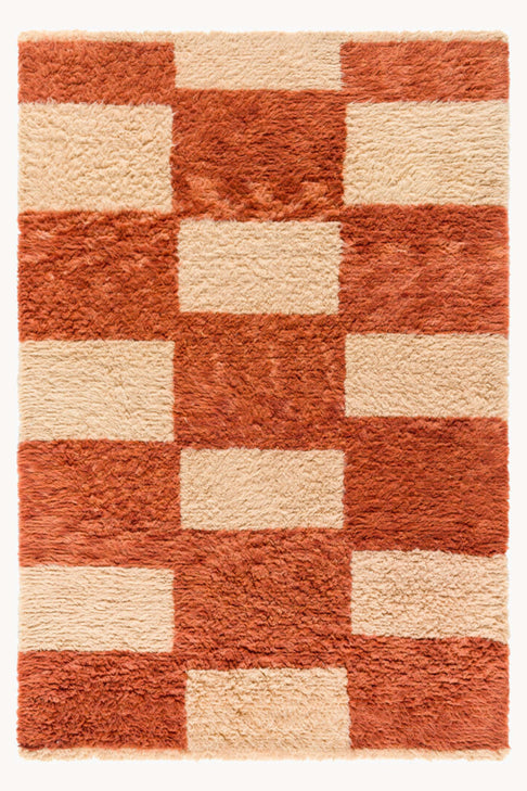District Loom Modern hand knotted Moroccan Beni Ourain rug 006