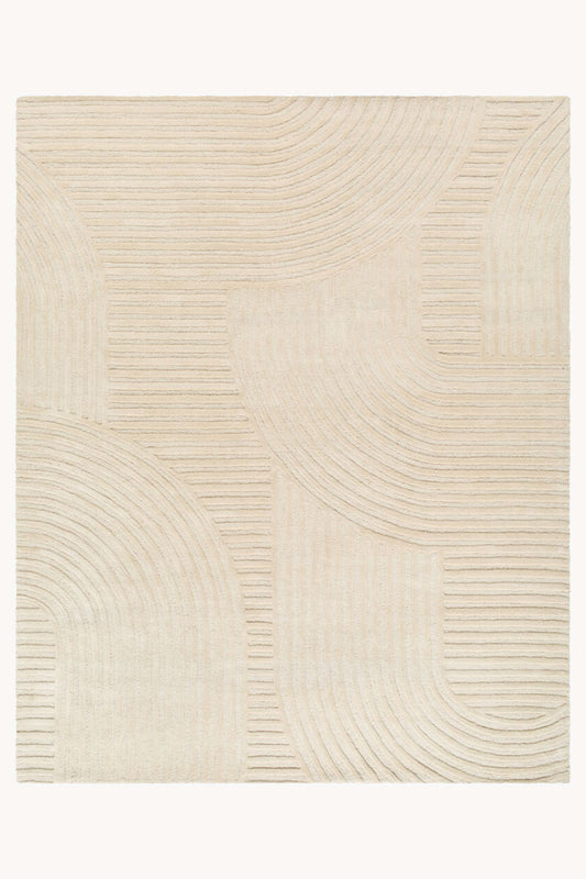 District Loom Modern hand knotted Rug Brook Beige