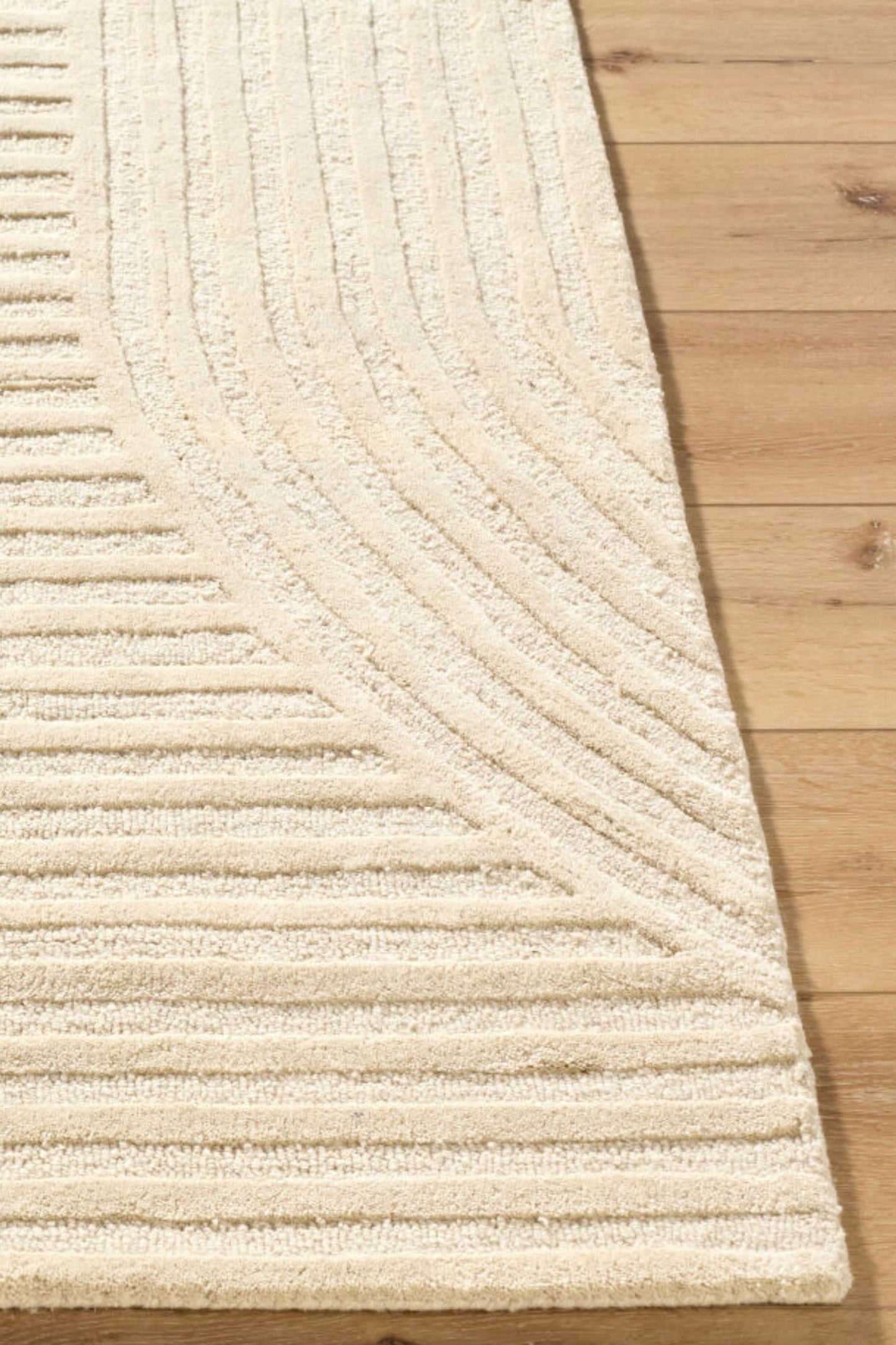 District Loom Modern hand knotted Rug Brook Beige