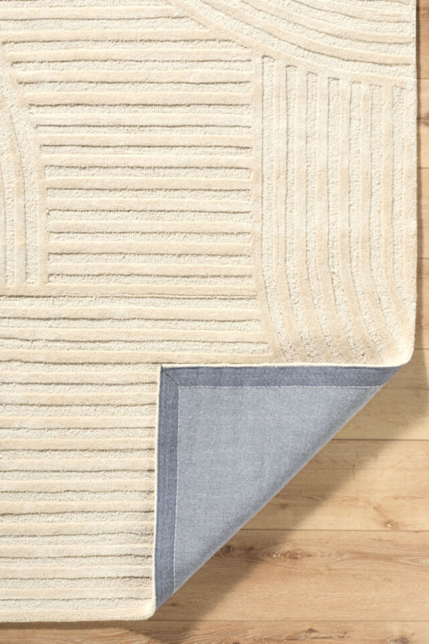 District Loom Modern hand knotted Rug Brook Beige