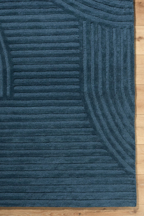 District Loom Modern hand tufted Rug Brook Midnight