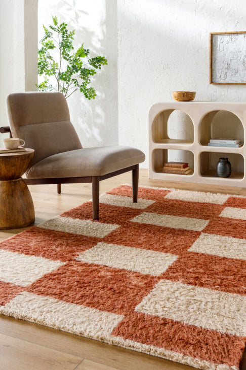 District Loom Modern hand knotted Moroccan Beni Ourain rug 006