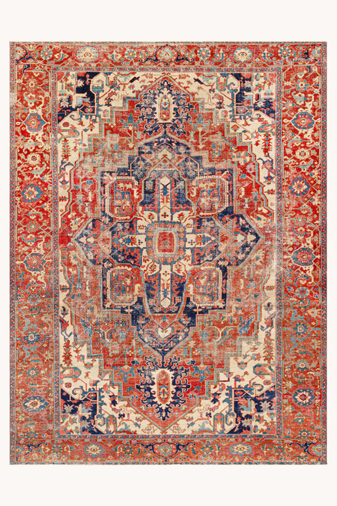District Loom Antique Persian Heriz Serapi area rug Rowen