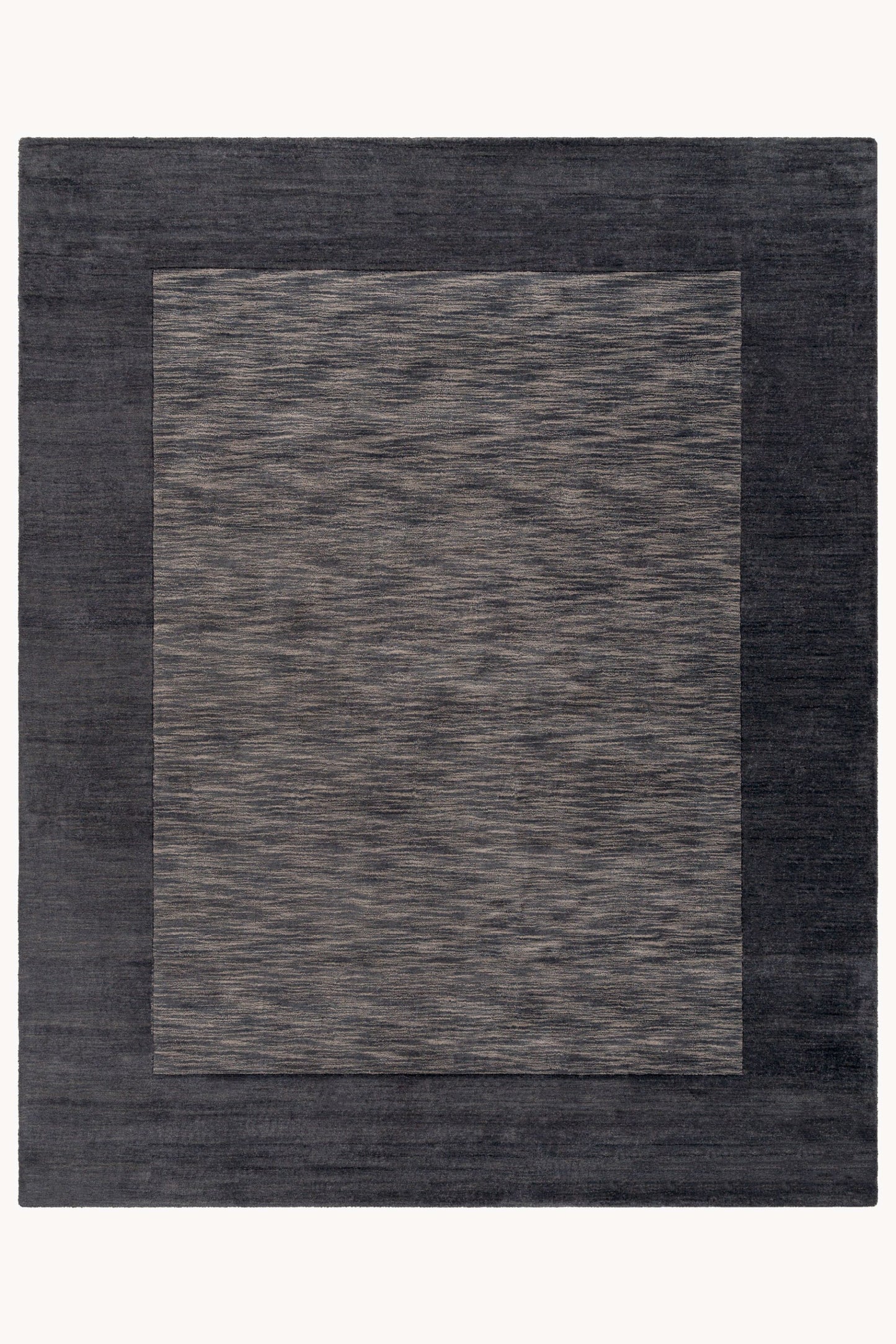 District Loom Modern hand loomed rug Finn Charcoal