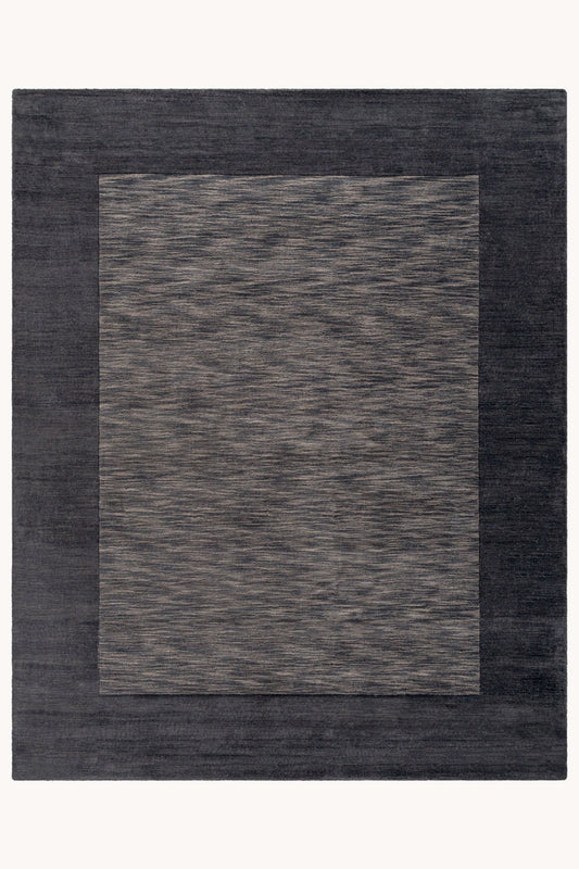 District Loom Modern hand loomed rug Finn Charcoal