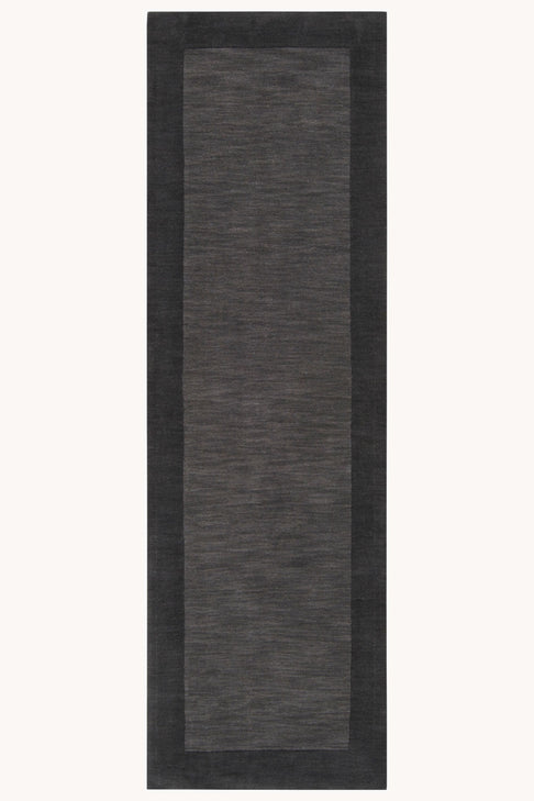 District Loom Modern hand loomed rug Finn Charcoal