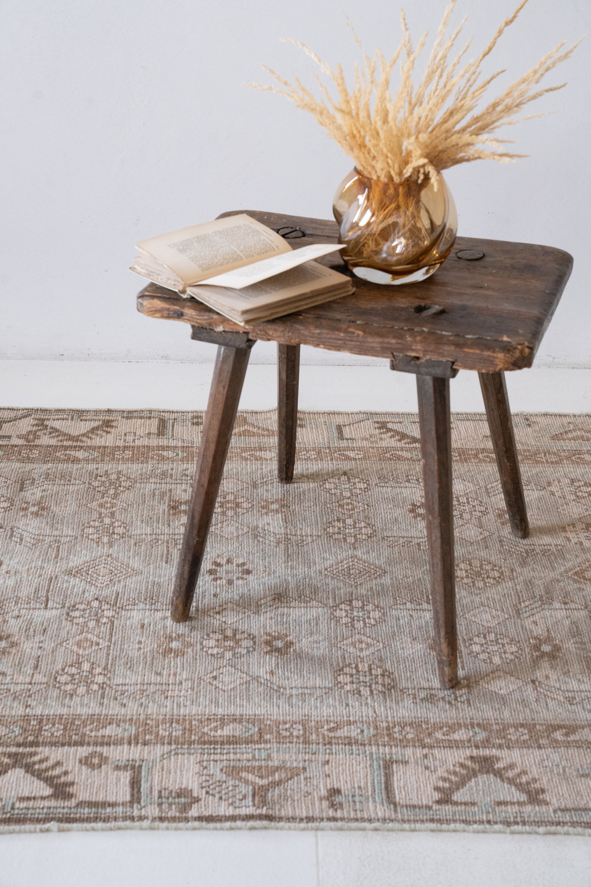 District Loom-Vintage-Malayer-Runner-Rug-Lolo-Styled-Side-Table-With-Book
