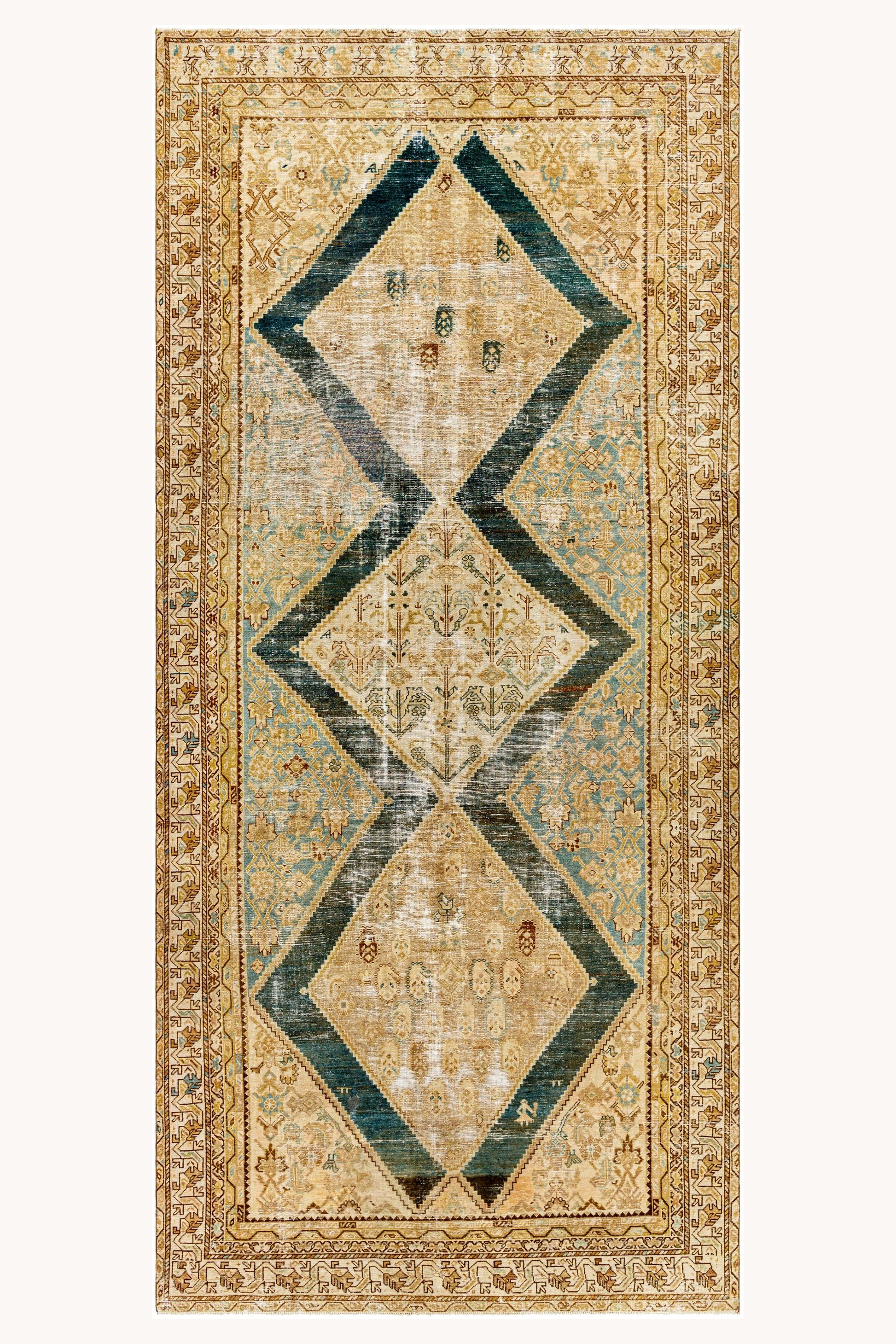 District Loom Vintage Turkish Wide Runner Rug Beck