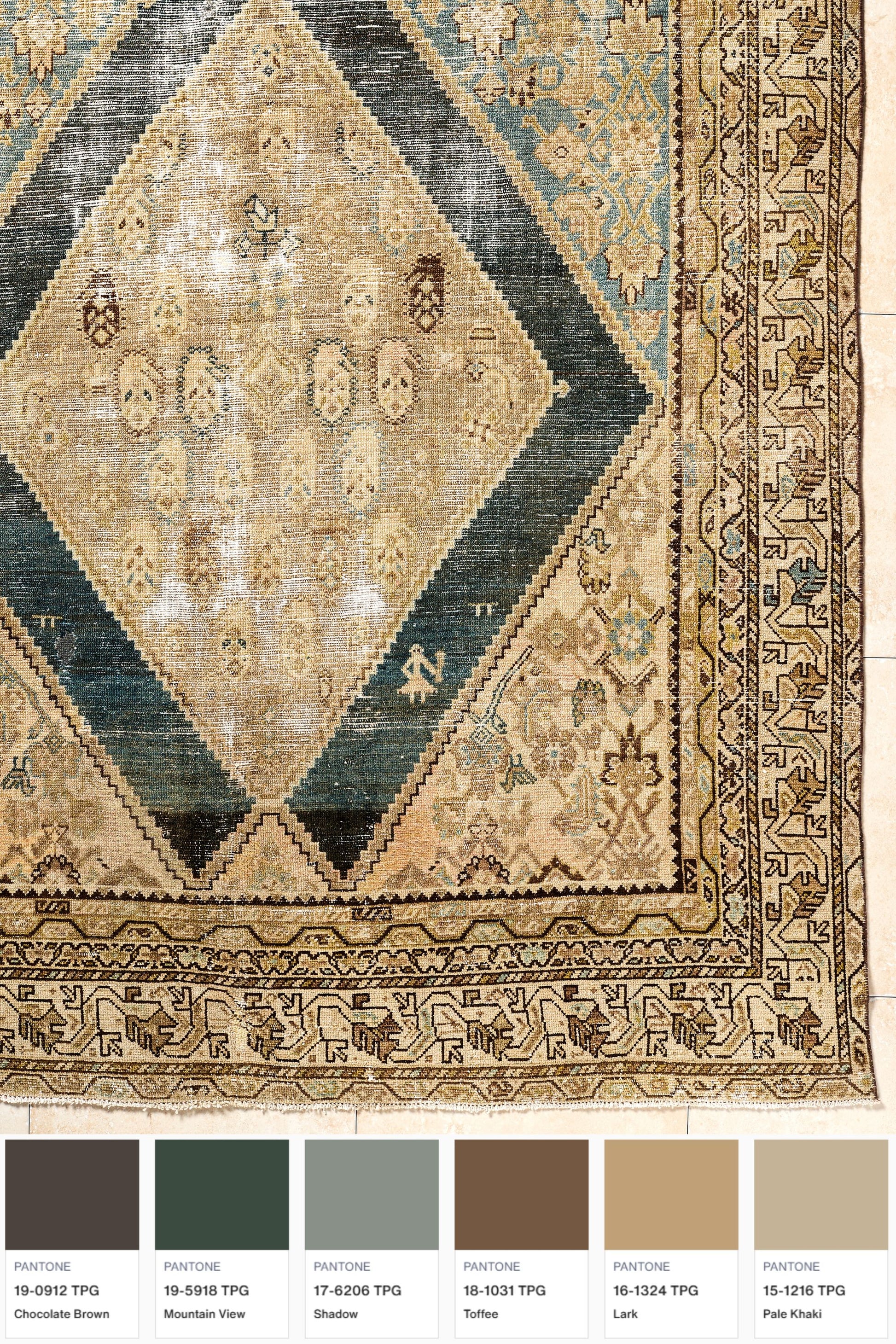 District Loom Vintage Turkish Wide Runner Rug Beck