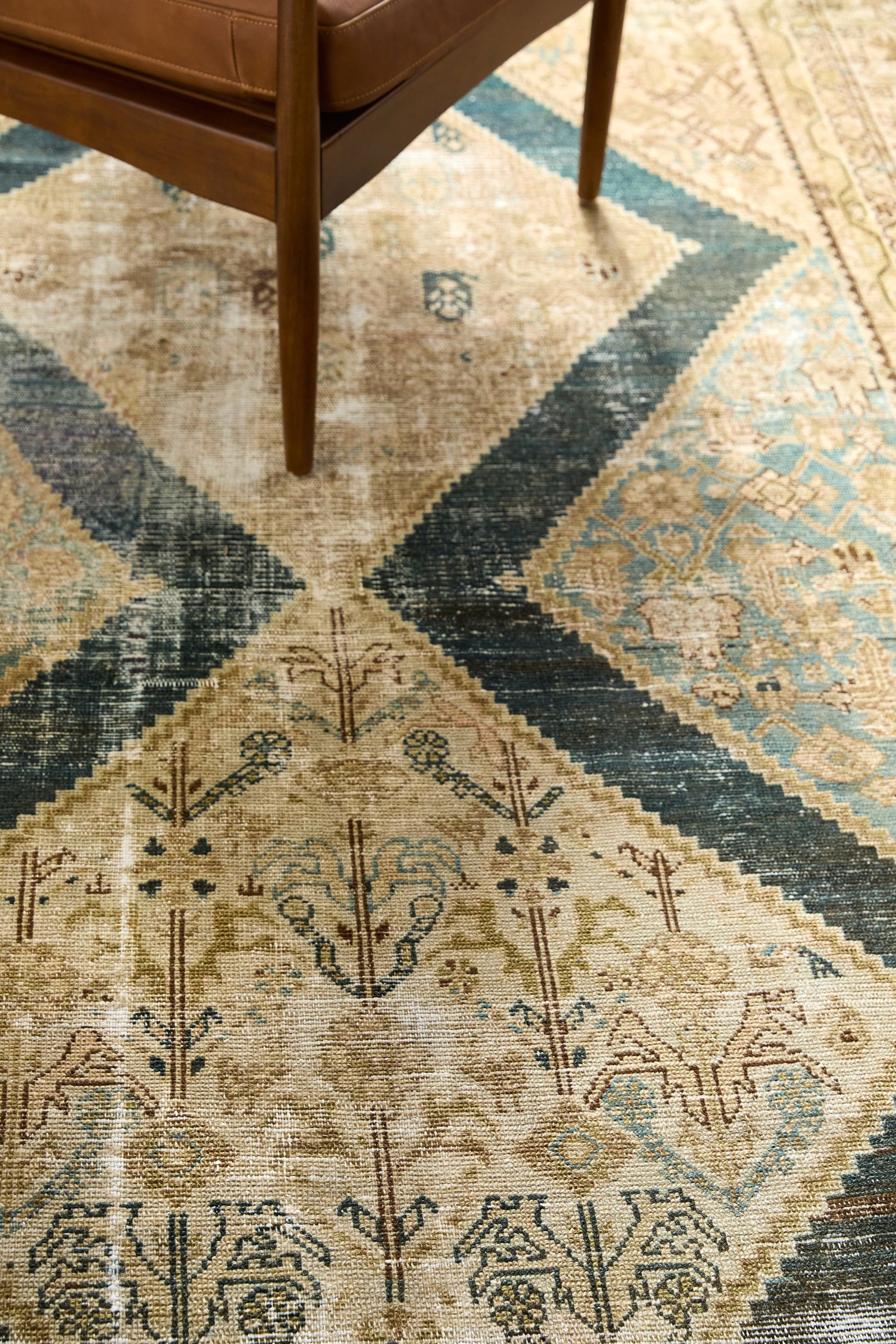 District Loom Vintage Turkish Wide Runner Rug Beck