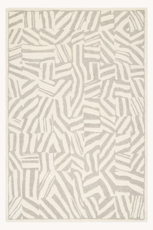 District Loom Modern hand tufted rug Dune Ivory