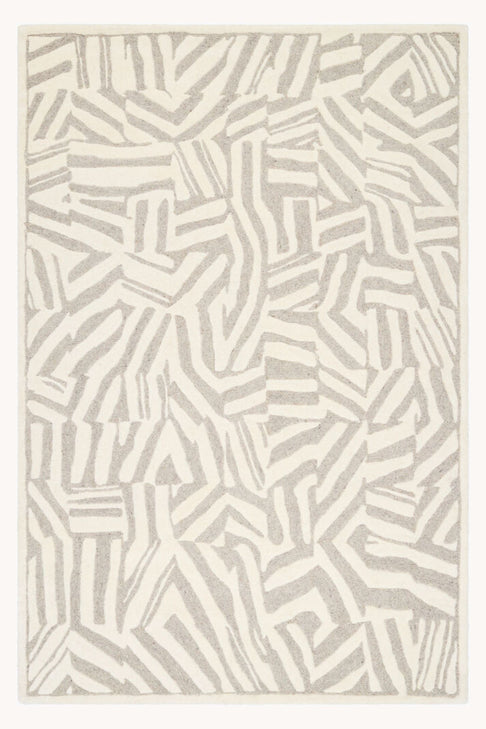 District Loom Modern hand tufted rug Dune Ivory