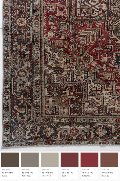 District Loom Vintage Heriz Area Rug Alban