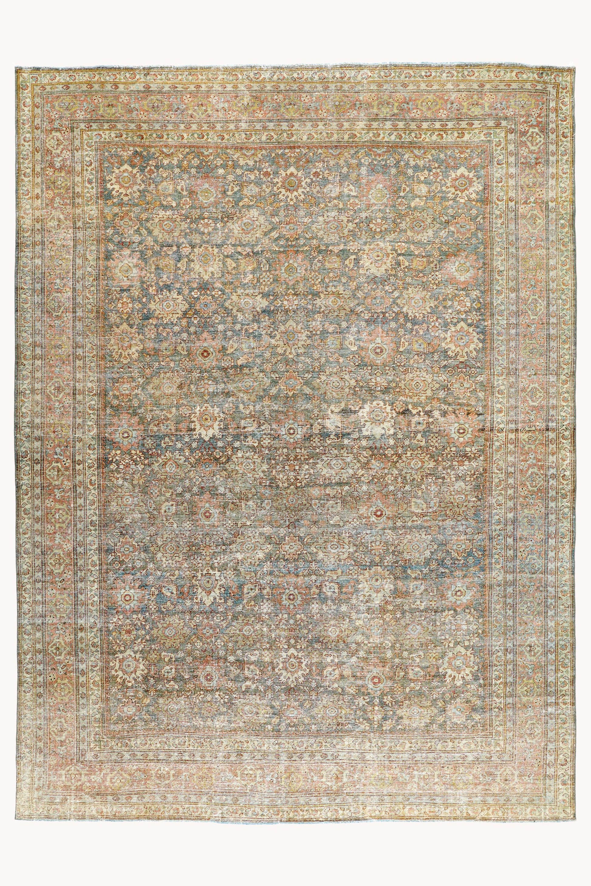 District loom Vintage Area Rug Reed