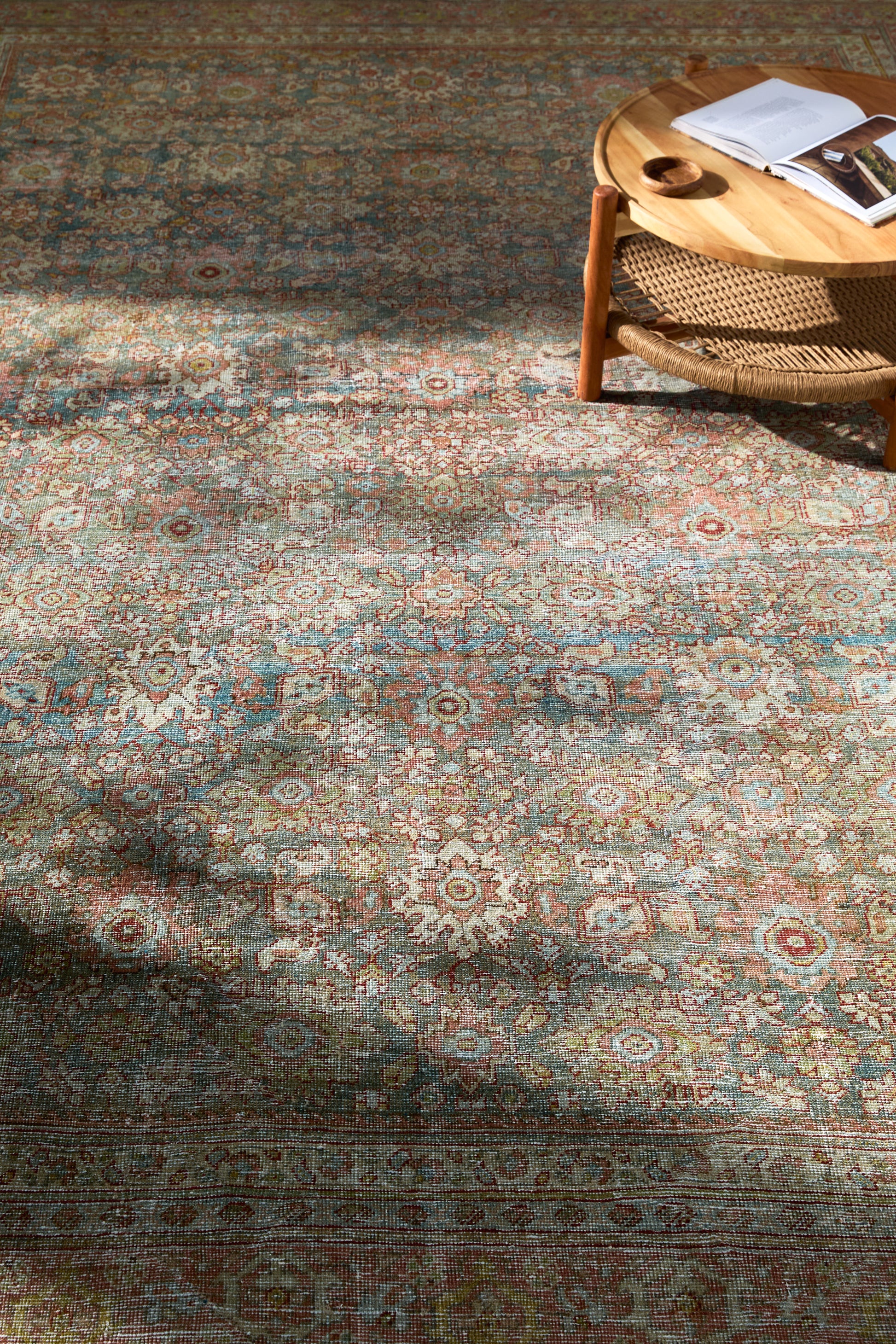 District loom Vintage Area Rug Reed