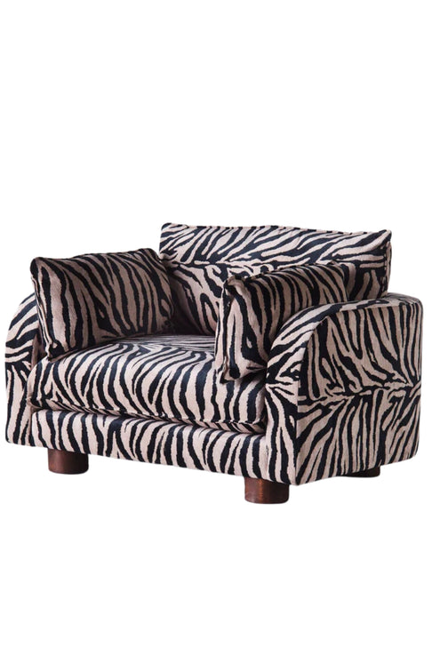 Dusty Deco Miles Love Seat Zebra X District Loom