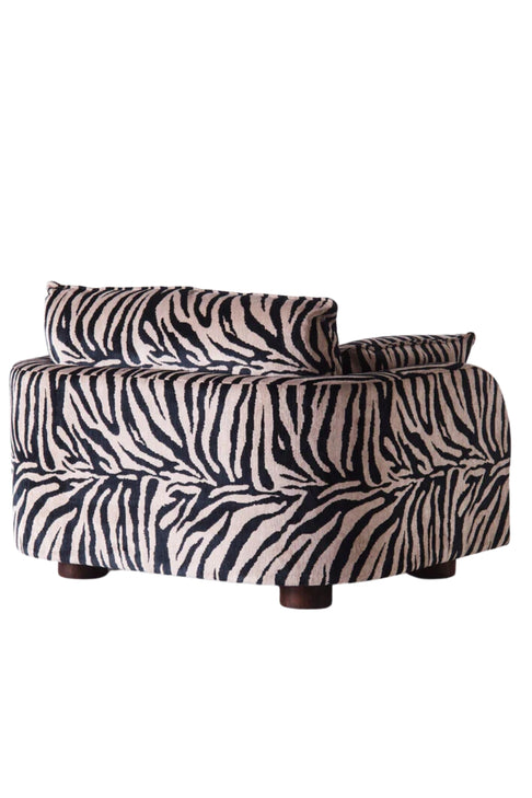 Dusty Deco Miles Love Seat Zebra X District Loom