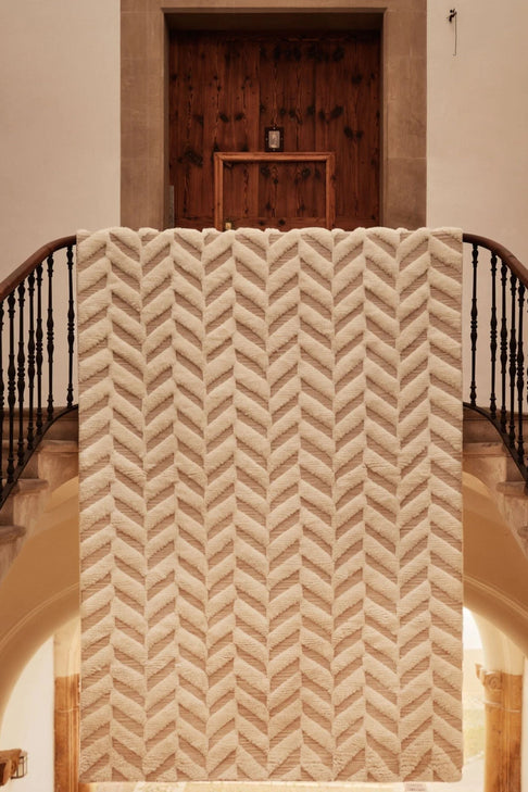 Dusty Deco Herringbone White_District Loom