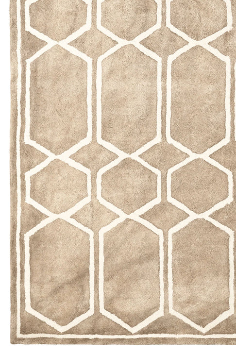 Dusty Deco Tie Dye Beige Rug at District Loom