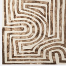 Psychedelic Labyrinth Beige Dip Dye Rug