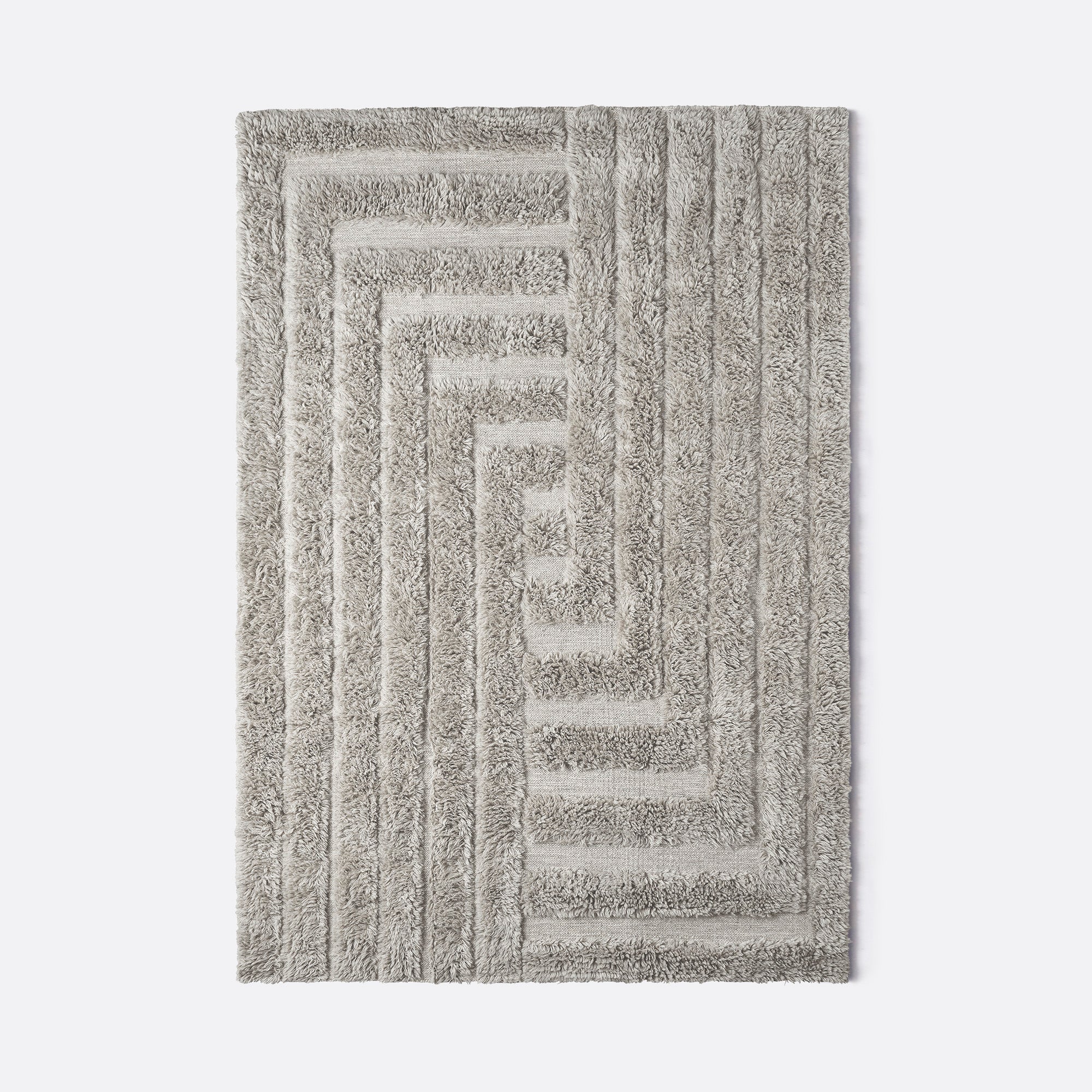 Shaggy Labyrinth Grey Rug
