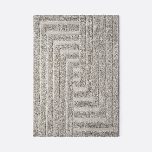 Shaggy Labyrinth Grey Rug