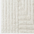 Shaggy Labyrinth White Rug