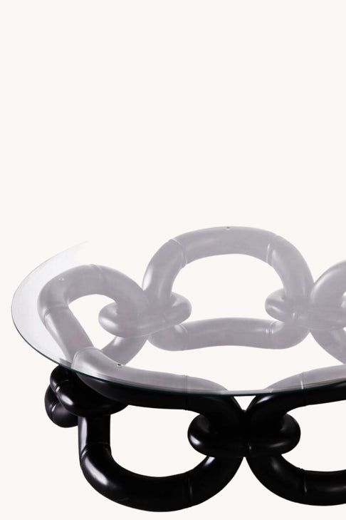 Dusty Deco X District Loom Bamboo Bracelet Sofa Table Black