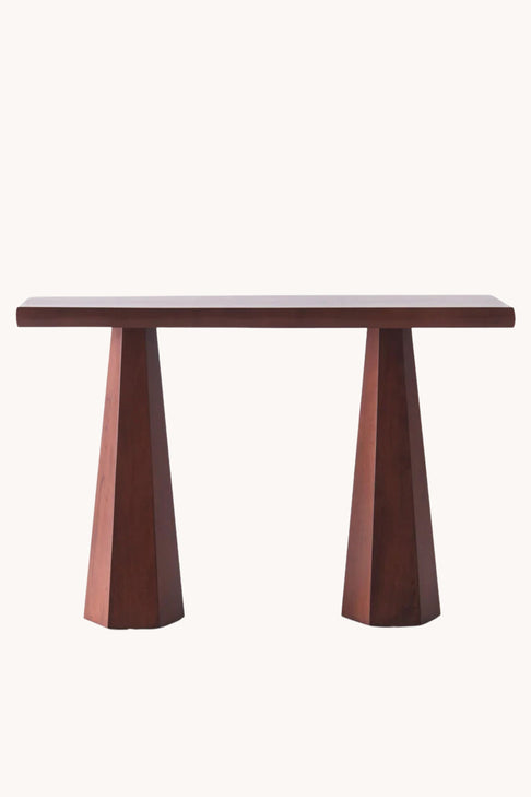 Dusty Deco Hexagon Console Table Mahogany x District Loom