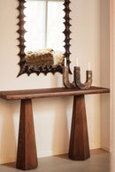 District Loom X Dusty Deco Hexagon Console Table Stained Ash