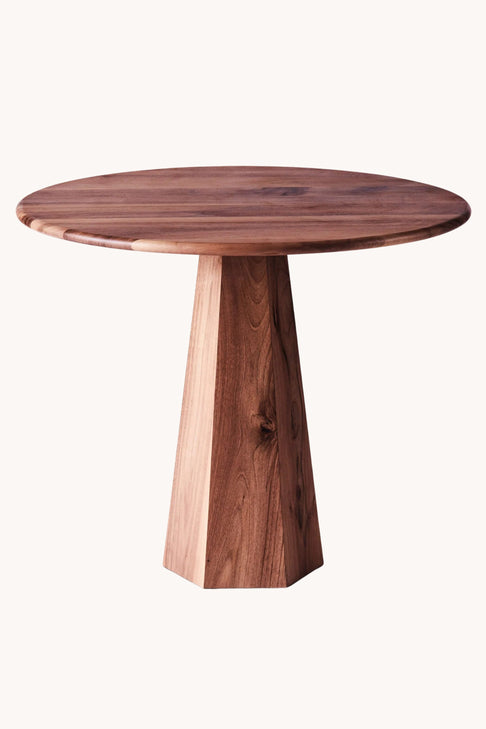 Dusty Deco Hexagon Dining Table Walnut x District Loom