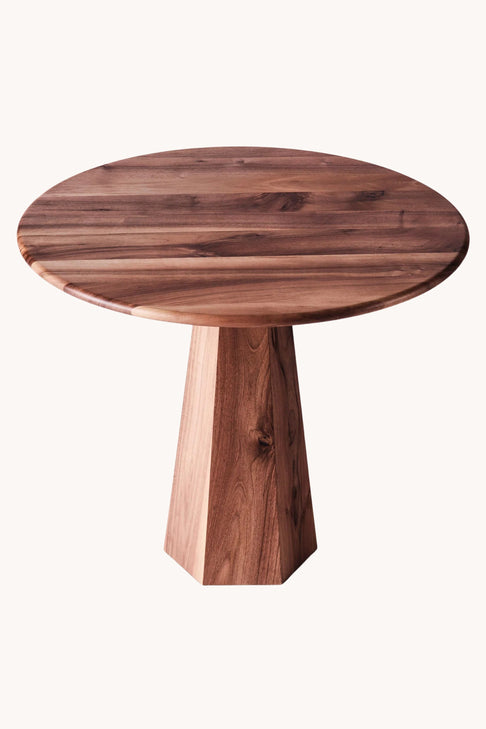 Dusty Deco Hexagon Dining Table Walnut x District Loom
