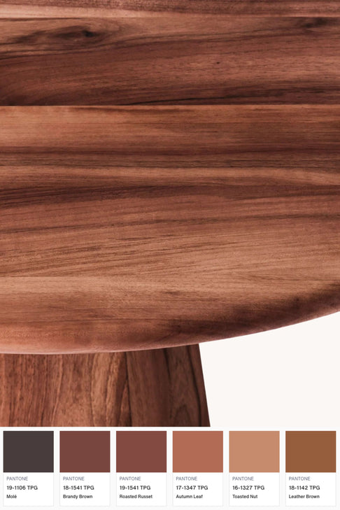 Dusty Deco Hexagon Dining Table Walnut x District Loom