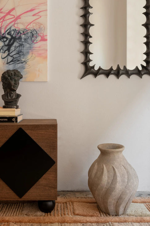 Swirl Vase Grey | Dusty Deco