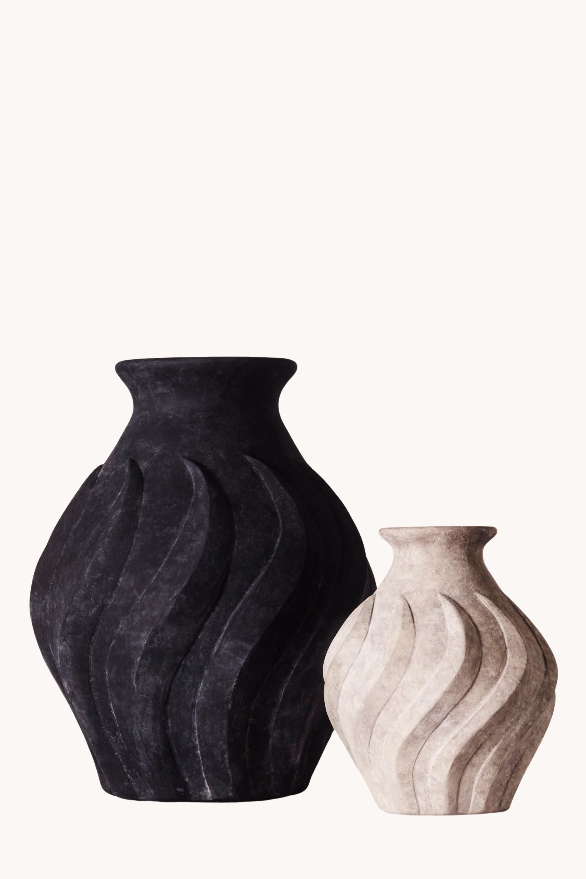 Swirl Vase Grey | Dusty Deco