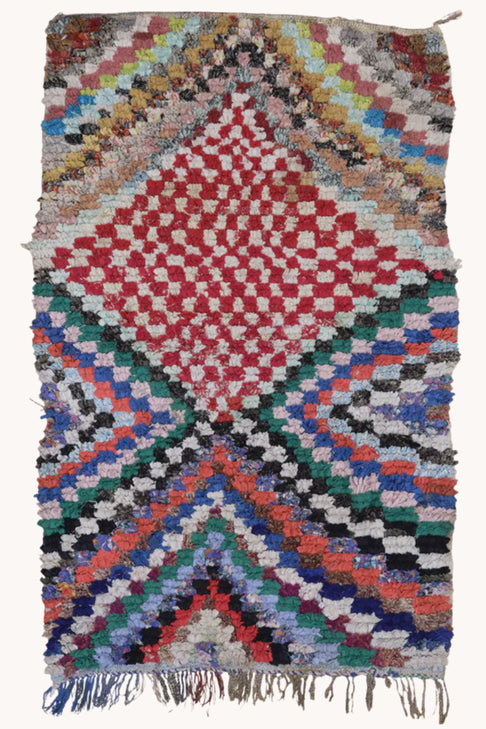 District Loom Boucherouite Scatter Rug BOU02