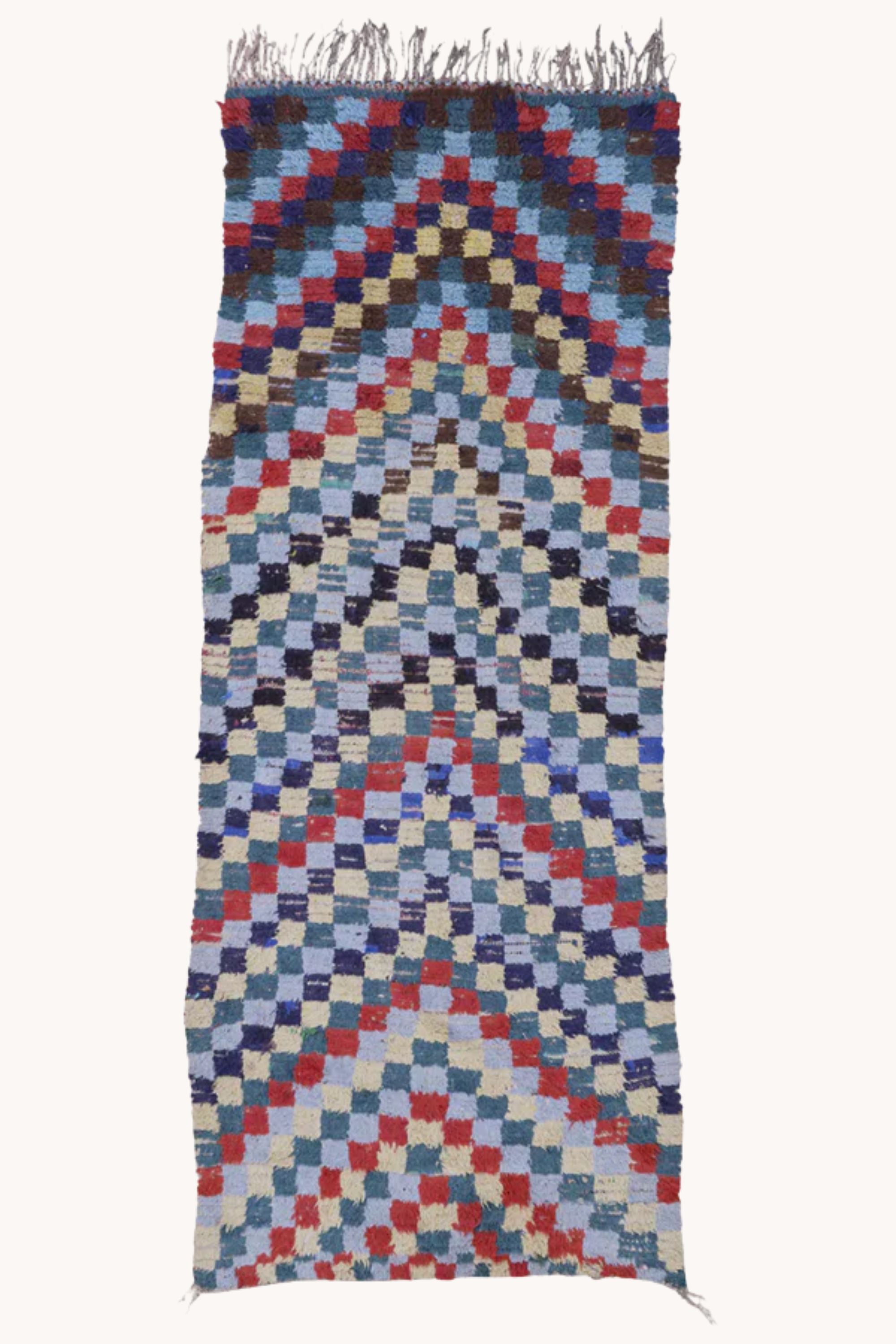 District Loom Boucherouite Runner Rug BOU04